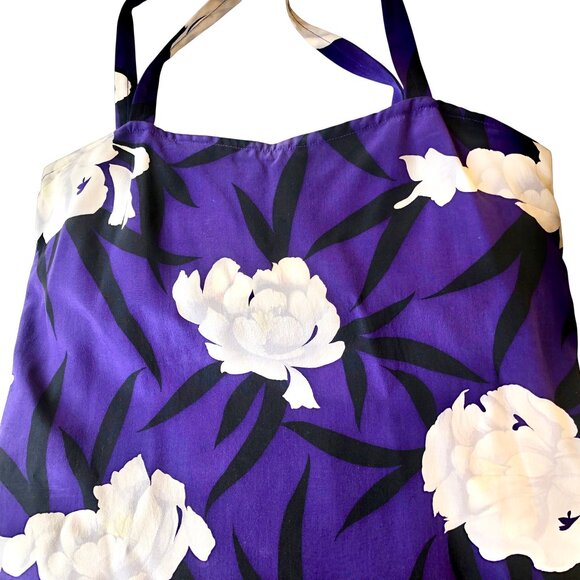 Vintage 80's Purple Floral Dressy Tank Top Cami Womens Large - Picture 3 of 11
